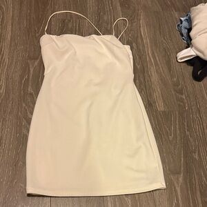 American Threads Cream Mini Dress